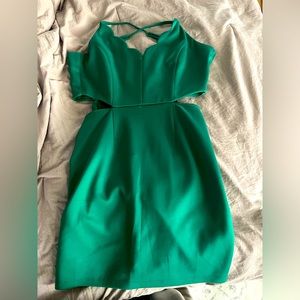 Von maur green cut out dress, size medium